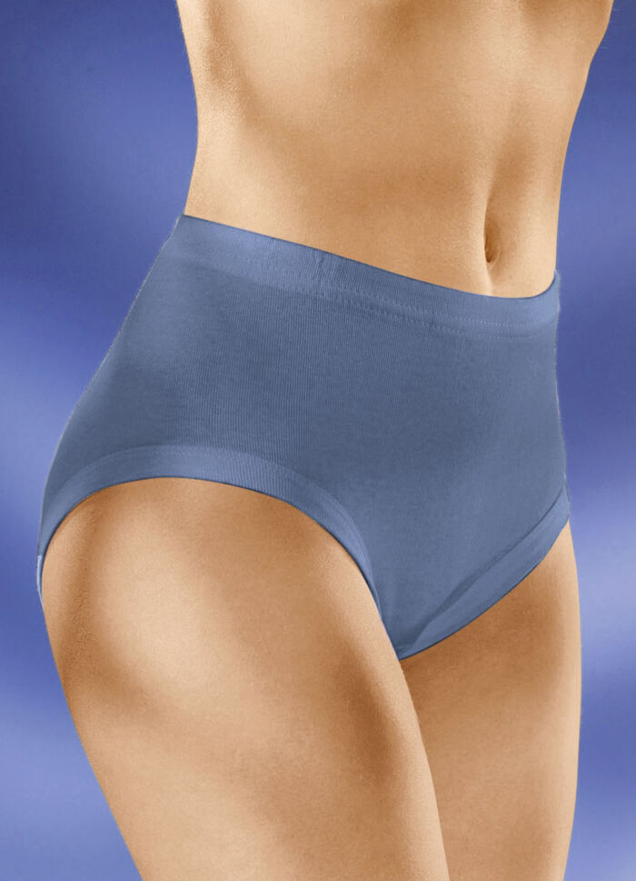 F&uuml;nferpack Slips mit Gummizug 2X MAUVE, 2X INDIGO, 1X WEISS