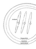 Elegantes 6-teiliges Schmuck-Set aus Silber 