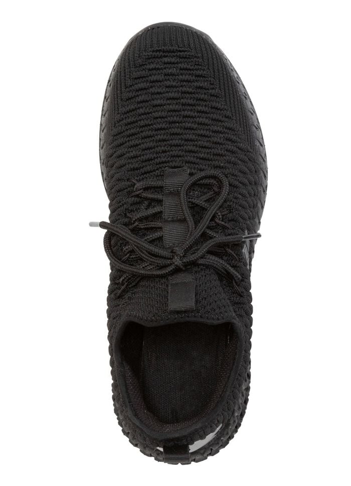 Schn&uuml;r-Sneaker aus strukturiertem Textilmaterial 