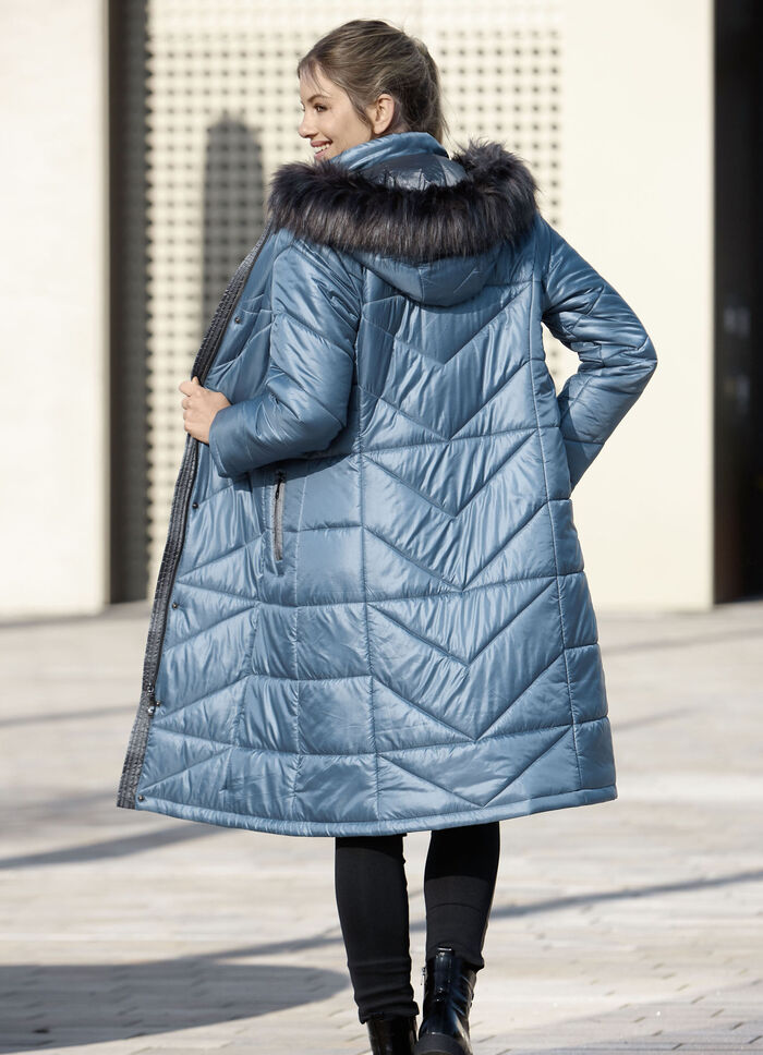 Mantel mit abnehmbarer Kapuze 