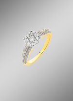 Attraktiver Damenring mit Brillanten 