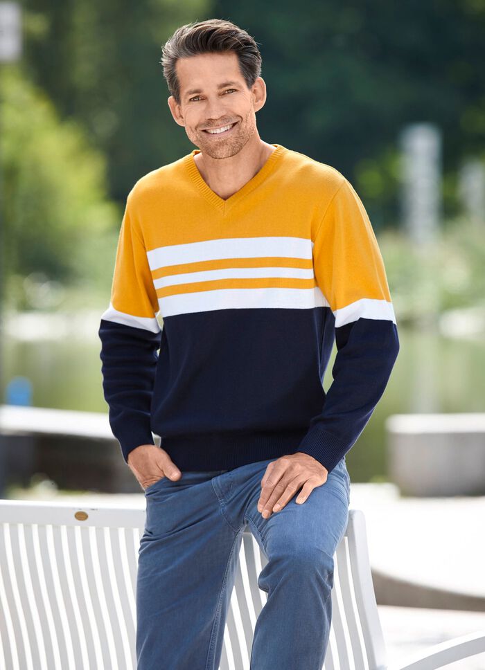 Modischer V-Pullover 