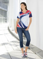 Shirt mit silberfarbenem Glanzdruck 