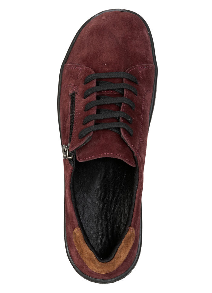 ELENA EDEN, bequeme Damen-Schnürschuhe, Weite G, mit herausnehmbarem Fußbett BORDEAUX