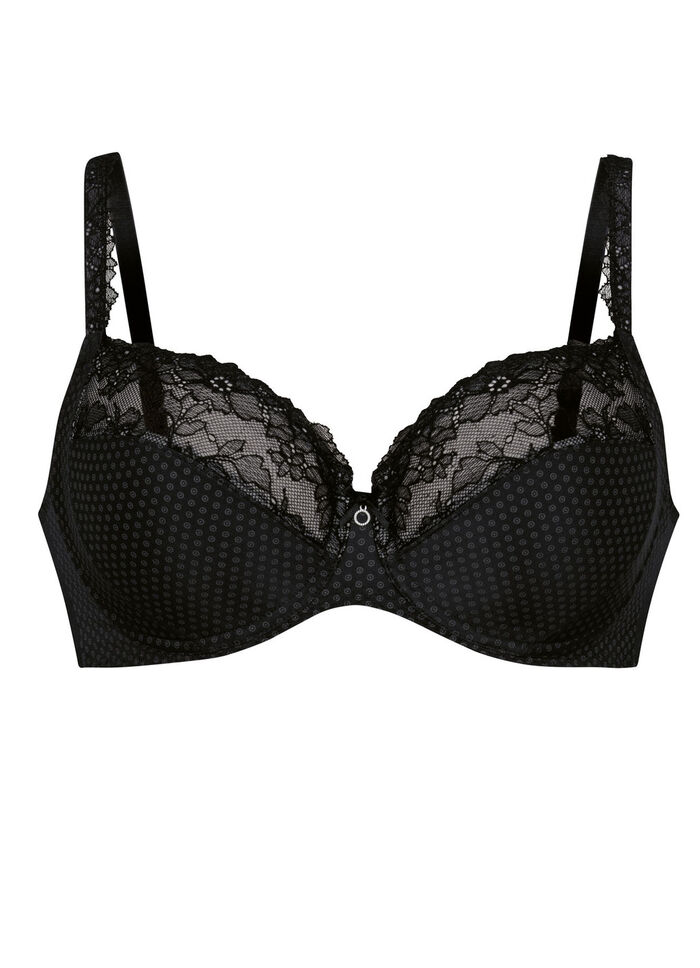 Rosa Faia Bügel-BH mit elastischer Spitze SCHWARZ-PUDER