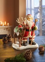 Weihnachtsmann mit Hirsch 