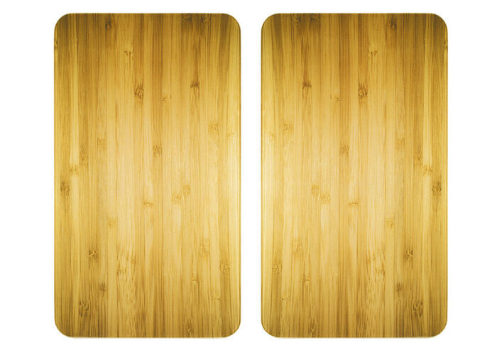 Herdabdeckplatten in Holzoptik, 2er-Set 