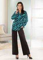 Bluse mit Schluppe am Halsausschnitt 