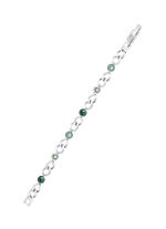Armband mit grünen Kristallen 