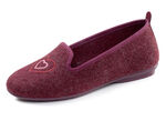 Laurina, klassische Damen-Hausschuhe, mit herausnehmbarem Fußbett BORDEAUX