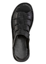 ELENA EDEN Sandale aus Nappaleder mit dezenter Knitter-Struktur SCHWARZ