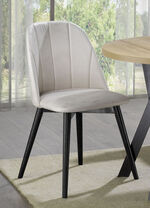 Esszimmermöbel Gusto mit Samtbezug BEIGE-SCHWARZ