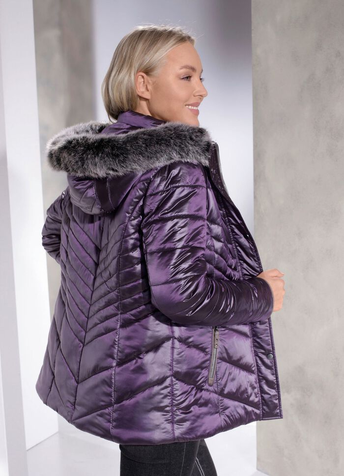 Jacke in 2 Farben AUBERGINE