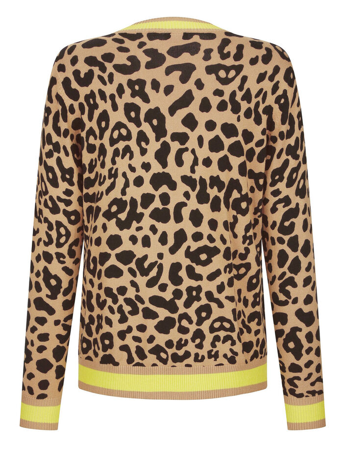 Strickjacke mit Tierfell-Optik 