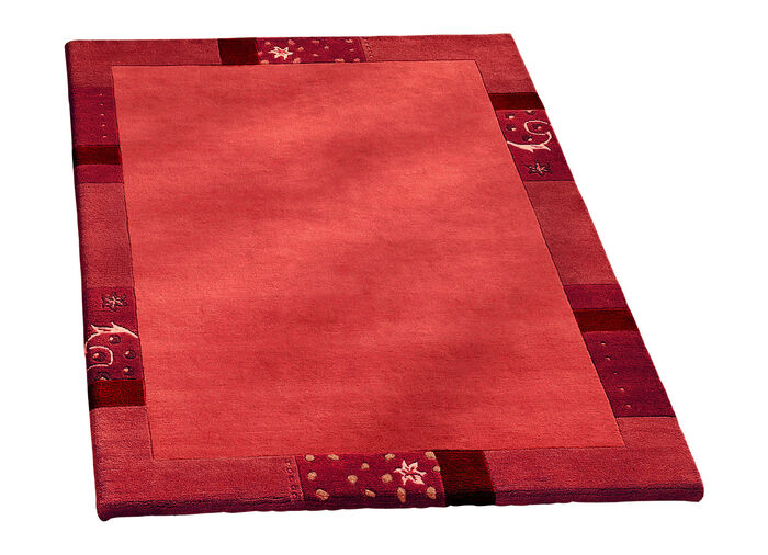 Handgetuftete Br&uuml;cken, Teppiche und Bettumrandung ROT