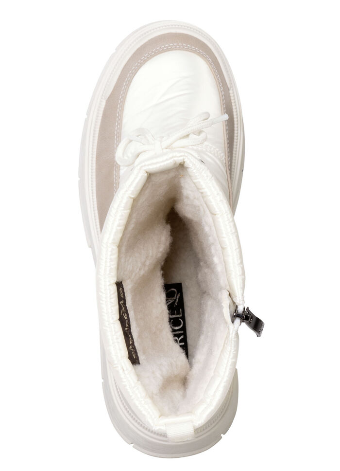 Caprice Stiefel mit schimmerndem Textilmaterial PERLWEISS-TAUPE