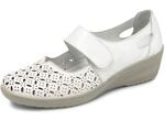 Gemini Slipper aus weichem Rindleder WEISS