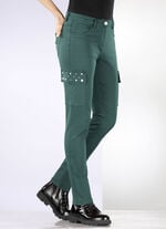 Cargohose in 5-Pocket-Form FLASCHENGR&Uuml;N