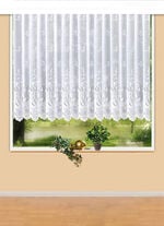 Bezaubernder Blumenfenster-Store mit Automatikfaltenband 