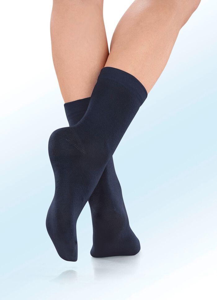 F&uuml;nferpack Socken mit  druckfreiem Bund 
