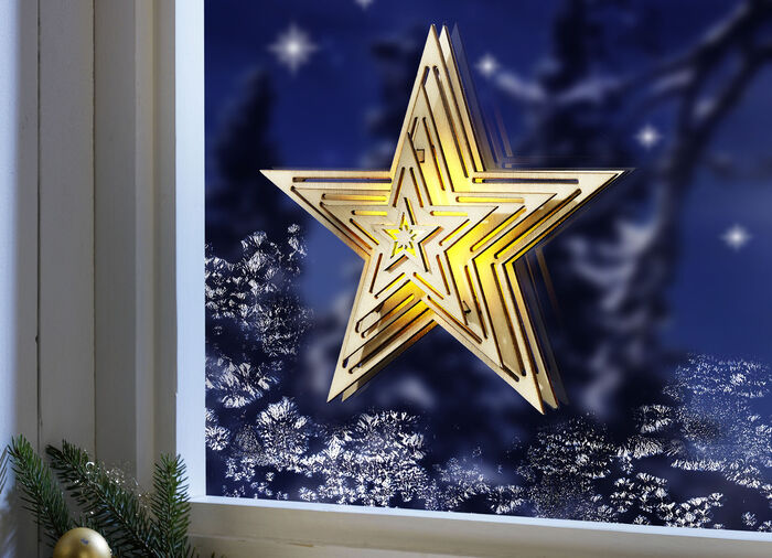Beleuchteter Fensterstern 