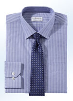 Hemd mit Satinstreifen in 4 Farben und 3 &Auml;rmell&auml;ngen RAUCHBLAU