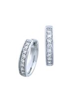 Platin Creolen mit lupenreinen Brillanten 