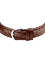 Funk-Damenuhr mit Lederband und sprechender Zeitansage 