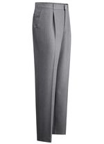 "Klaus Modelle"-Hose mit Bundfalten in 3 Farben MITTELGRAU MELIERT