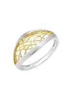 Faszinierender Damenring in edler Bicolor-Optik 