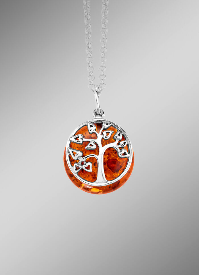 Lebensbaum-Anh&auml;nger mit Kette 