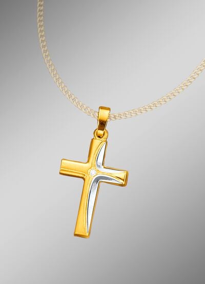 Kreuz-Anh&auml;nger in Bicolor 