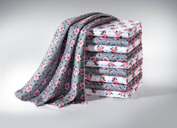 Mikrofaser-Geschirrt&uuml;cher, 10-teilig ROSEN