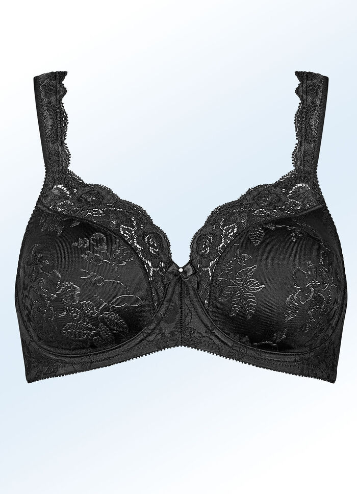 Triumph-Stellina B&uuml;gel-BH mit Jacquardmuster SCHWARZ