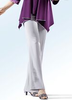 Hose mit edlem Pl&auml;ttchen-Ziermotiv SILBERGRAU