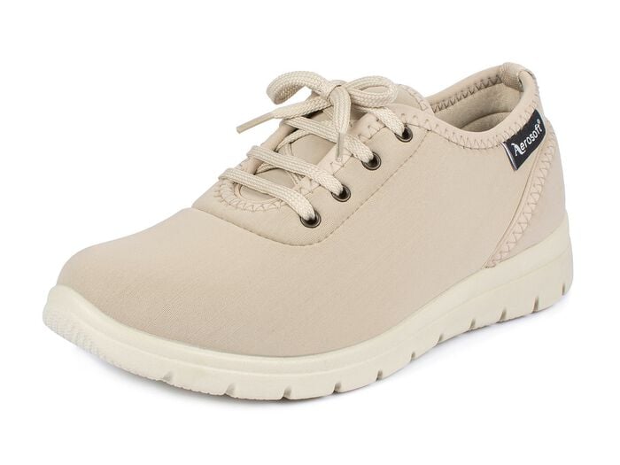 Schn&uuml;rschuh superleicht und flexibel BEIGE