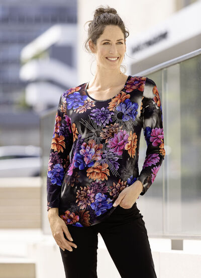 Bezauberndes Shirt mit Rundhalsausschnitt 