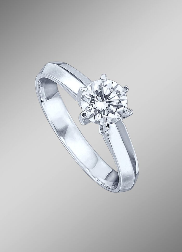 Luxuri&ouml;ser Damenring mit lupenreinem Brillant 