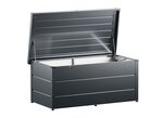 Hochwertige Gartentruhe aus Stahlblech ANTHRAZIT