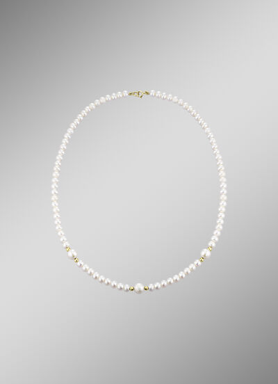 Halskette mit Süßwasser-Zuchtperlen 