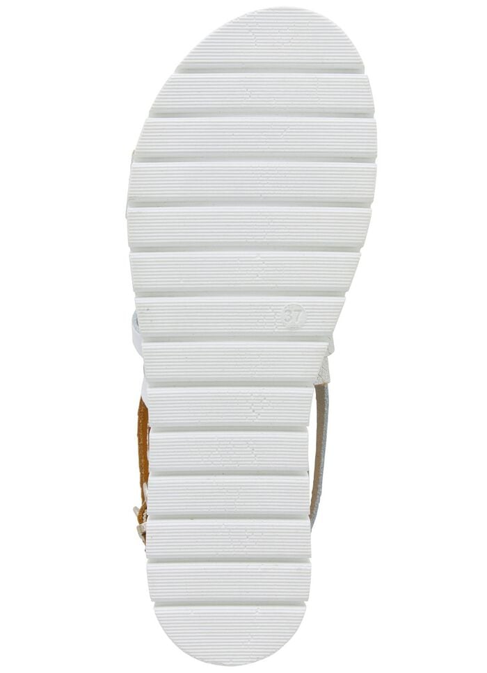 ELENA EDEN Sandale aus teilweise reptilgepr&auml;gtem Nappaleder 