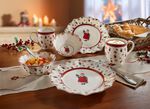 Weihnachtliches Fr&uuml;hst&uuml;cks-Set aus Premium-Porzellan, 6-teilig 