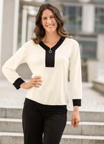 Shirt mit kurzem Rei&szlig;verschluss 