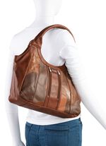 Patchwork-Tasche aus Nappaleder  COGNAC