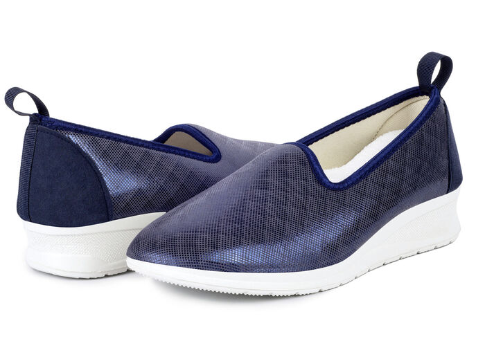 Aerosoft Flex Slipper mit Keilabsatz von J&uuml;rgen Hirsch BLAU