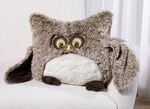 Niedliches Eulen-Deko-Kissen BEIGE