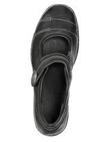 ELENA EDEN, bequeme Damen-Spangenschuhe, Weite H, mit herausnehmbarem Fu&szlig;bett SCHWARZ