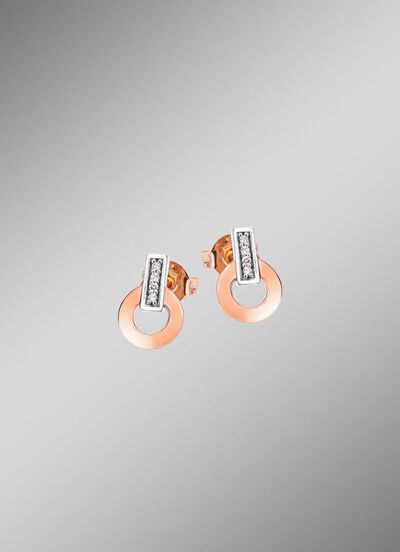 Moderne Ohrstecker mit 8 Brillanten 