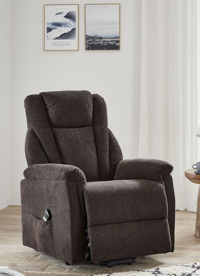 Gemütlicher TV-Sessel mit Motor und Aufstehhilfe BRAUN