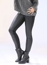 Hose im intressantem Materialmix SCHWARZ